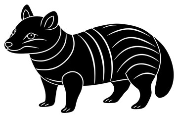 Cute Forest Animal Vector Line Art – Cartoon Clipart, Logo Icon, Funny Wildlife Illustration on White Background