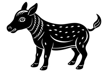 Cute Forest Animal Vector Line Art – Cartoon Clipart, Logo Icon, Funny Wildlife Illustration on White Background