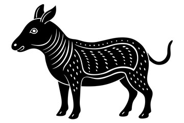 Cute Forest Animal Vector Line Art – Cartoon Clipart, Logo Icon, Funny Wildlife Illustration on White Background