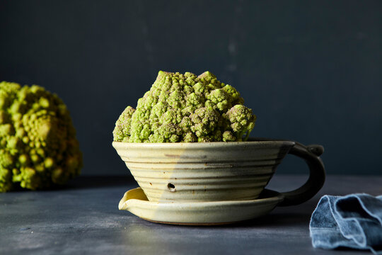 Romanesco in a Ceramic Colander - Powered by Adobe