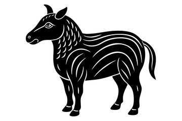 Cute Forest Animal Vector Line Art – Cartoon Clipart, Logo Icon, Funny Wildlife Illustration on White Background