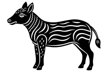 Cute Forest Animal Vector Line Art – Cartoon Clipart, Logo Icon, Funny Wildlife Illustration on White Background