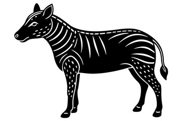 Cute Forest Animal Vector Line Art – Cartoon Clipart, Logo Icon, Funny Wildlife Illustration on White Background