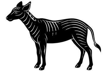 Cute Forest Animal Vector Line Art – Cartoon Clipart, Logo Icon, Funny Wildlife Illustration on White Background