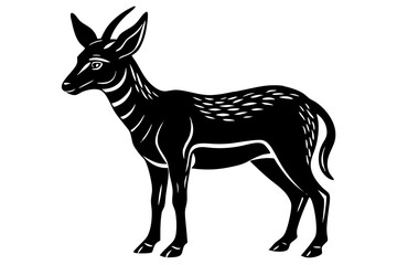 Cute Forest Animal Vector Line Art – Cartoon Clipart, Logo Icon, Funny Wildlife Illustration on White Background