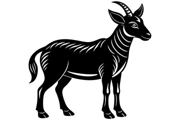 Cute Forest Animal Vector Line Art – Cartoon Clipart, Logo Icon, Funny Wildlife Illustration on White Background