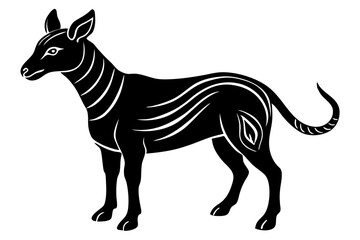 Cute Forest Animal Vector Line Art – Cartoon Clipart, Logo Icon, Funny Wildlife Illustration on White Background