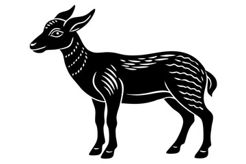 Cute Forest Animal Vector Line Art – Cartoon Clipart, Logo Icon, Funny Wildlife Illustration on White Background