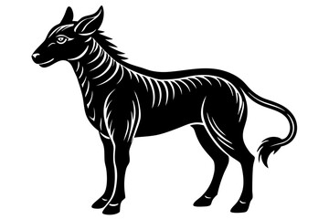 Cute Forest Animal Vector Line Art – Cartoon Clipart, Logo Icon, Funny Wildlife Illustration on White Background