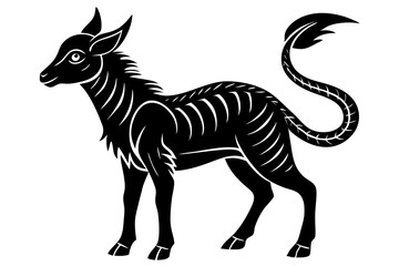 Cute Forest Animal Vector Line Art – Cartoon Clipart, Logo Icon, Funny Wildlife Illustration on White Background