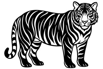 Cute Forest Animal Vector Line Art – Cartoon Clipart, Logo Icon, Funny Wildlife Illustration on White Background