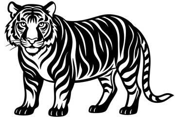 Naklejka premium Cute Forest Animal Vector Line Art – Cartoon Clipart, Logo Icon, Funny Wildlife Illustration on White Background