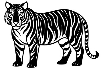 Cute Forest Animal Vector Line Art – Cartoon Clipart, Logo Icon, Funny Wildlife Illustration on White Background