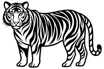 Cute Forest Animal Vector Line Art – Cartoon Clipart, Logo Icon, Funny Wildlife Illustration on White Background