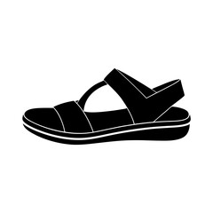 Sandal silhouette vector illustration