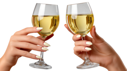 hands with champagne glasses