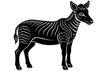 Cute Forest Animal Vector Line Art – Cartoon Clipart, Logo Icon, Funny Wildlife Illustration on White Background