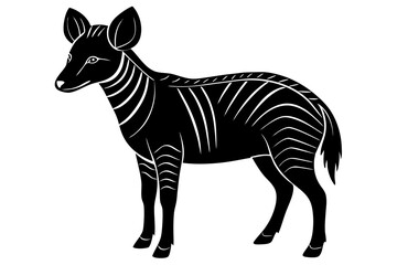 Cute Forest Animal Vector Line Art – Cartoon Clipart, Logo Icon, Funny Wildlife Illustration on White Background