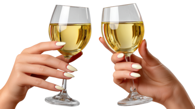 hands with champagne glasses