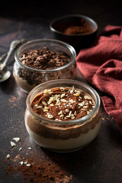 Layered Chocolate Ricotta Glass Desserts