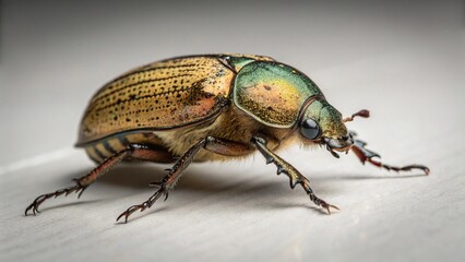Naklejka premium Beetle on studio background 