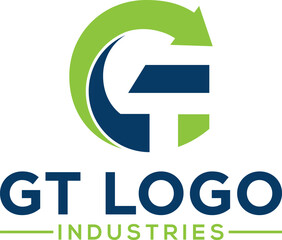 GT Initial letter abstract logo vector