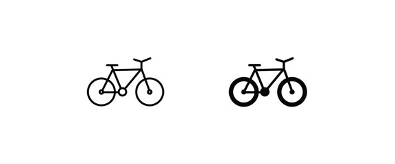 Obraz premium Bicycle. Bike icon vector. Cycling icons button, vector, sign, symbol, logo, illustration, editable stroke, flat design style isolated on white linear pictogram