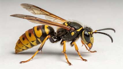 Beewolf wasp on studio background
