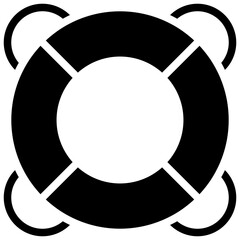 Lifebuoy, help Glyph icon