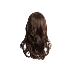 Fototapeta premium Luxurious Brown Wavy Hair Extensions - Rear View