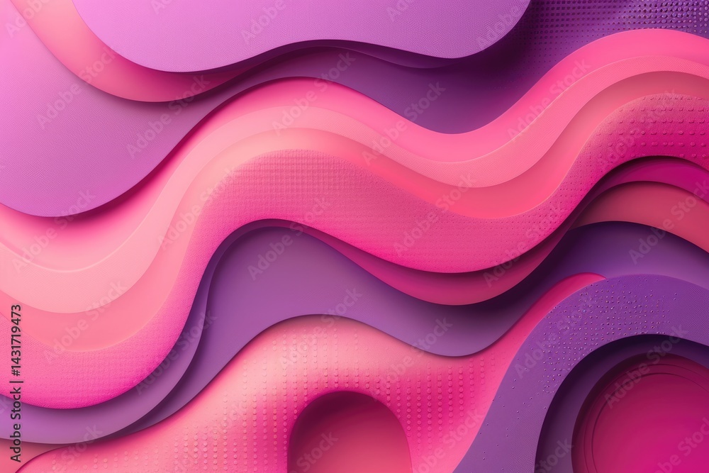 Poster geometric pink and purple structures with spherical shapes. abstract image of 3d rendering of geomet