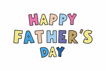 Happy Father's Day Typography Art Design
