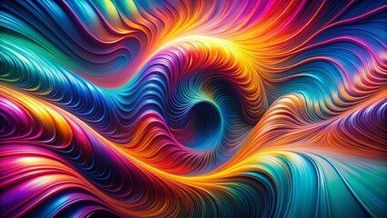 Obraz premium Macro Photography: Vibrant Digital Sound Waves Dancing, Abstract Audio Visual Art