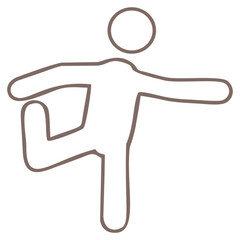 Linear man warming up icon from Behavior outline collection vector illustration.
