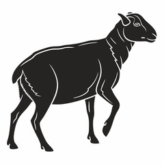 Professional Ewe Silhouette: Black.