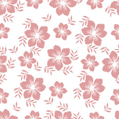Obraz premium Hand drawn flowers, seamless patterns with floral for fabric, textiles, clothing, wrapping paper, cover, banner, home decor, abstract backgrounds