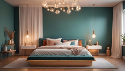 Photo interior modern design room 3d illustration