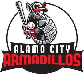 Armadillos Mascot for Baseball logo design