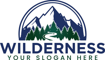 Mountain logo design vector illustration, outdoor adventure . Vector graphic for t shirt and other uses.