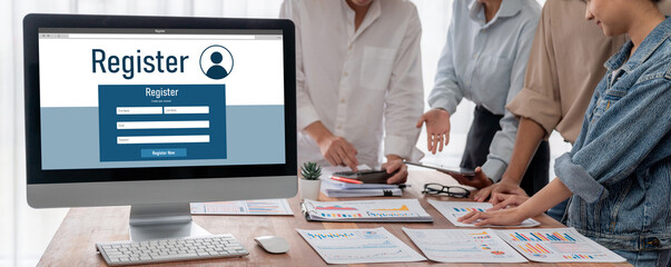 Online registration form for brisk form filling on the internet website