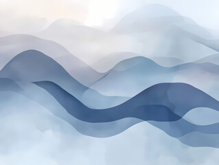 Blue Misty Mountains Abstract | JPG | 300 DPI