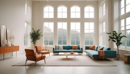 Photo interior modern design room 3d illustration