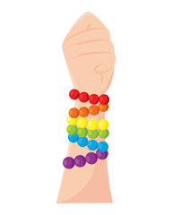 Pride bead bracelets. Vector