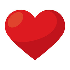Minimal red heart. Vector