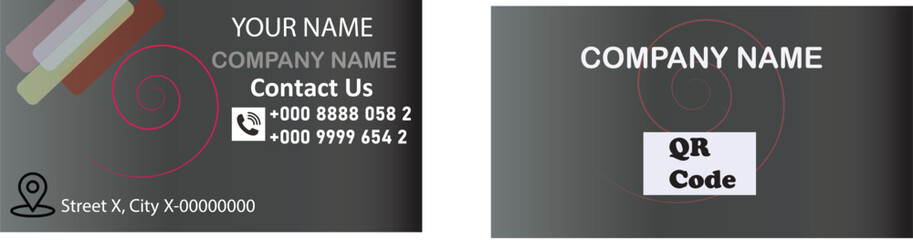 Modern Business Visiting Card Template with Clean Layout for Professional Corporate Identity and Branding
Business Card Vector Design, Corporate Visiting Card, Professional Identity Card, Clean Compan