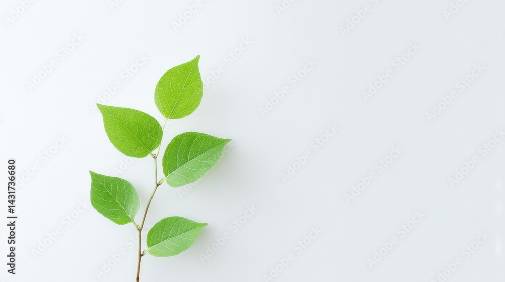 Aufkleber capture minimalistic image illustrating significance of world environment day focus on clean sapling