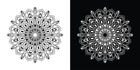 Simple mandala design. A design element for a creative mandala