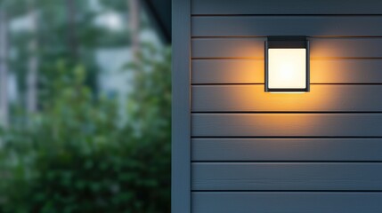 Modern motion sensor outdoor security light enhancing home safety