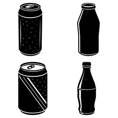 Soda silhouette vector