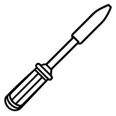 Chisel line art vector isolated on white background